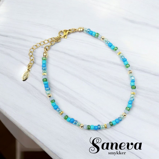 Petite armbånd turkis, grøn og blå.